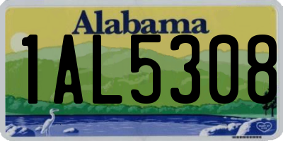 AL license plate 1AL5308