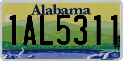 AL license plate 1AL5311