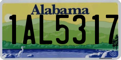 AL license plate 1AL5317