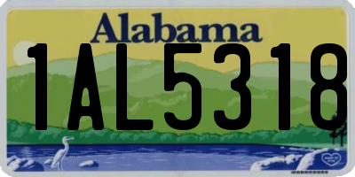 AL license plate 1AL5318