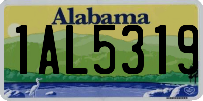 AL license plate 1AL5319