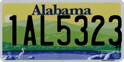 AL license plate 1AL5323