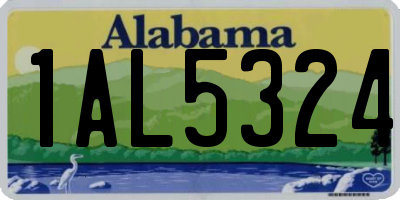 AL license plate 1AL5324