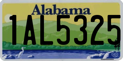 AL license plate 1AL5325