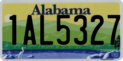 AL license plate 1AL5327