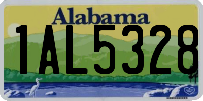 AL license plate 1AL5328
