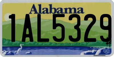 AL license plate 1AL5329