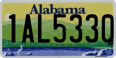 AL license plate 1AL5330