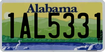 AL license plate 1AL5331