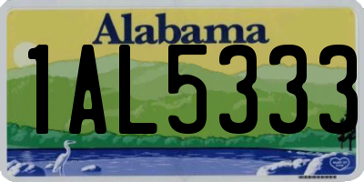AL license plate 1AL5333