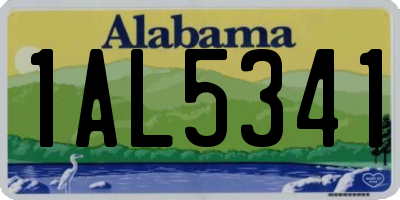 AL license plate 1AL5341