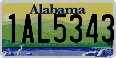AL license plate 1AL5343