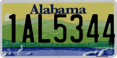 AL license plate 1AL5344