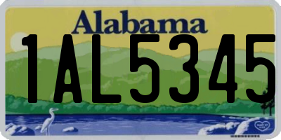 AL license plate 1AL5345