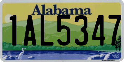 AL license plate 1AL5347