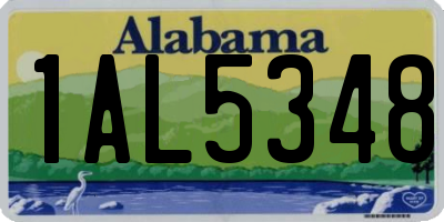 AL license plate 1AL5348