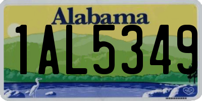 AL license plate 1AL5349