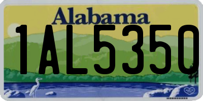 AL license plate 1AL5350