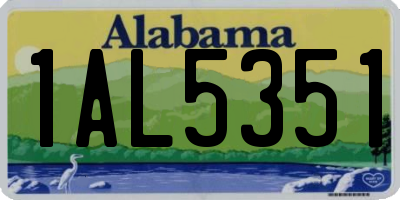 AL license plate 1AL5351