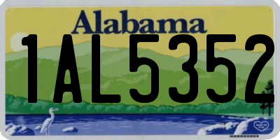 AL license plate 1AL5352