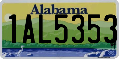 AL license plate 1AL5353