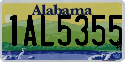 AL license plate 1AL5355
