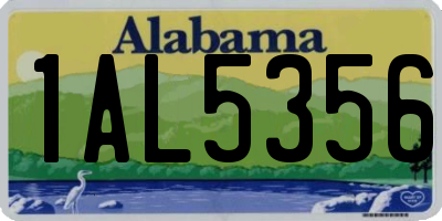 AL license plate 1AL5356