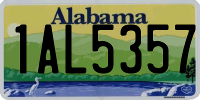 AL license plate 1AL5357