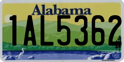AL license plate 1AL5362