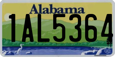 AL license plate 1AL5364