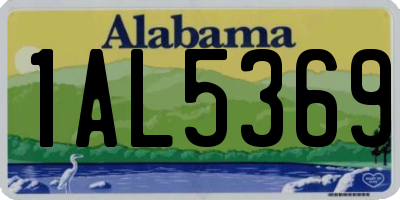 AL license plate 1AL5369