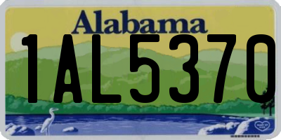 AL license plate 1AL5370