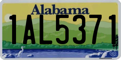 AL license plate 1AL5371