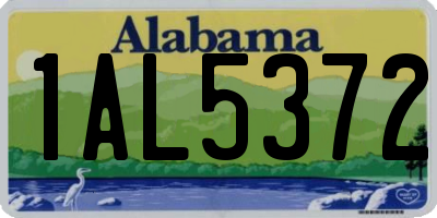 AL license plate 1AL5372