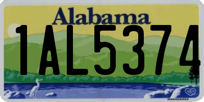 AL license plate 1AL5374