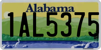 AL license plate 1AL5375
