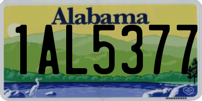 AL license plate 1AL5377