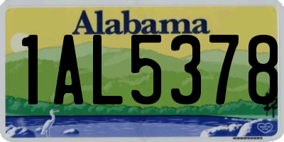 AL license plate 1AL5378