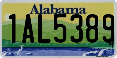 AL license plate 1AL5389