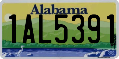 AL license plate 1AL5391