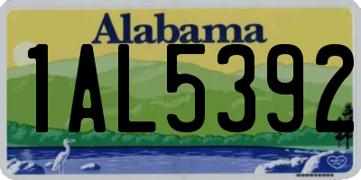 AL license plate 1AL5392