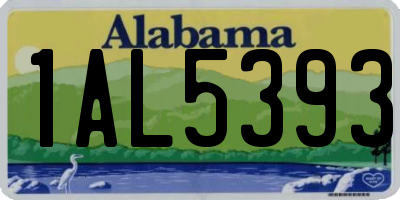 AL license plate 1AL5393