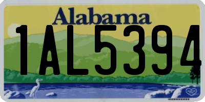 AL license plate 1AL5394