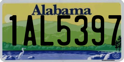 AL license plate 1AL5397