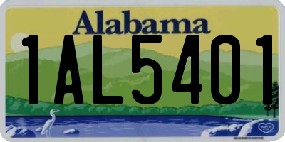 AL license plate 1AL5401