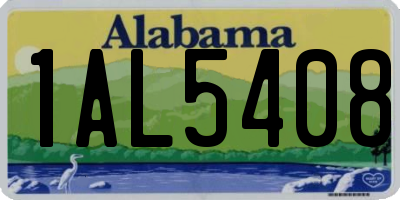 AL license plate 1AL5408