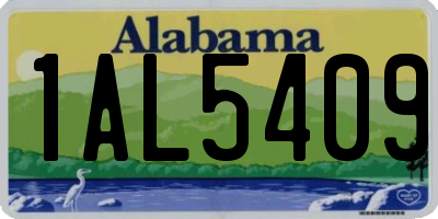 AL license plate 1AL5409