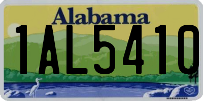 AL license plate 1AL5410