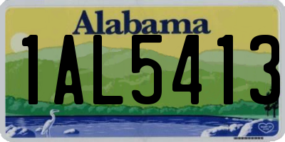 AL license plate 1AL5413
