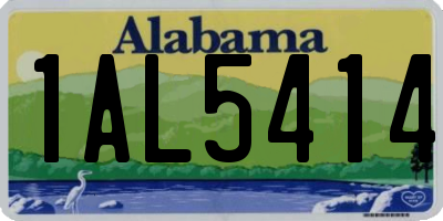 AL license plate 1AL5414
